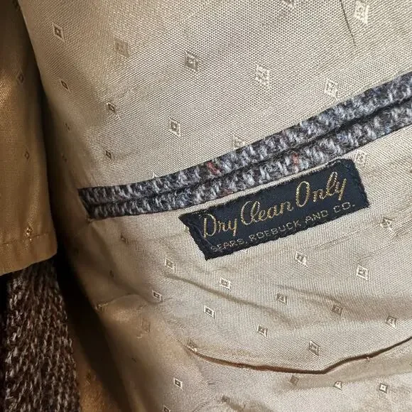 Harris Tweed Scottish Wool Vintage Woven Blazer Sport Coat Mens 42R Woven Brown - Picture 9 of 15